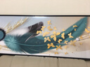 摩琥卧室床头画现代简约装饰画酒店宾馆房间风景壁画北欧风格艺术挂画 蝶恋轻羽8113 布艺画+黑框150*40(1.5米的床） 实拍图