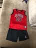 NIKE JORDAN 耐克AJ篮球服套装23号球衣夏季儿童篮球背心+短裤2件套 正黑色 120 /60 【建议身高110-116cm】 实拍图