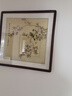 颜堂餐厅装饰画国画客厅水墨挂画中式玄关花鸟壁画卧室床头装饰画柿子 鸟语花香-实木画框+有机玻璃 红木色圆角-65*65厘米 实拍图