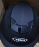 野马（YEMA）头盔夏季女电动车男3C认证轻便式四季半盔摩托车电瓶车夏盔安全帽 皮亚黑【透明镜】 均码 实拍图