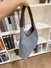 爱情海牛仔布包包女包托特斜挎单肩大容量通勤生日情人节礼物送女友老婆 【浅蓝色】时尚小众百搭轻奢休闲新年送女生实用 品牌ck风实用高端潮流简约运动 实拍图