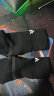 川崎KAWASAKI专业羽毛球袜跑步运动袜透气包裹减震男款薄中袜3双装KW-R141D 黑/白/灰 实拍图
