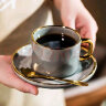 古莜轻奢咖啡杯套装高档欧式下午茶咖啡杯子高颜值金色杯碟礼盒装  晒单实拍图