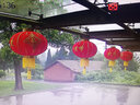 雄冠（XIONGGUAN）灯笼装饰户外绸缎铁口广告印字大门阳台走廊元旦春节大红灯笼 80#铁口绒布直径50CM一个 实拍图