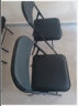 费林斯曼椅子折叠椅凳子电脑椅子靠背餐椅网椅子学习椅办公家用会议培训椅 【绅士黑】皮革款（双层海绵） 实拍图