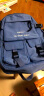格比森书包男潮牌初中高中大学生双肩包女大容量背包帆布15.6英寸电脑包 蓝色小号 实拍图