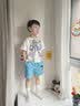 史努比男童牛仔短裤纯棉裤子儿童夏季新款舒适男孩夏天休闲五分裤童装 浅蓝 板仔努比X 120 实拍图