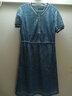 颜域短袖立领撞色勾花镂空蕾丝裙收腰显瘦连衣裙秋季新款女装20S8337 浅蓝 L/40 实拍图