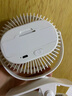 海盛创 USB小风扇电风扇小电扇小台扇办公宿舍床头车载用多功能台式壁挂式迷你台夹扇夹子风扇 白色充电款2000mA（3档风） 实拍图