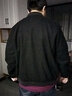 罗蒙外套男秋季立领商务休闲行政夹克上衣男百搭棒球服男JT6黑4XL 实拍图