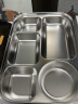 泰福高（TAFUCO）饭盒304不锈钢五格餐盘防烫学生便当盒配餐具保温袋2.4LT5218棕色 晒单实拍图