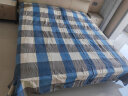 艾薇磨毛床单单件冬季双人家用大床单男士床单 兰格 230*250cm 实拍图