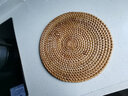 半物生活餐垫隔热垫手工编织藤编碗垫创意餐桌垫盘子垫锅垫茶杯垫家用垫子 圆形餐垫30*30cm 实拍图