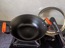 铿锵双耳铁锅不粘锅无涂层炒菜锅铸铁炒锅燃气电磁炉通用加深加大炒锅 【已开锅炖炒锅】带盖+蒸格 32cm 实拍图