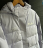 FILA 斐护科技|斐乐女装长款羽绒服冬季休闲简约连帽保暖羽绒外套 薰衣草浅紫-PU 170/88A/L 实拍图