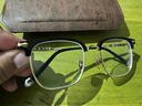 简丹（JIANDAN） 眼镜框近视可配度数钛架显脸小墨镜夹片办公室男女猫耳半框超轻 【镜框】CH5166 黑银色 单镜框+模型镜片 实拍图