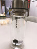 希诺双层玻璃杯商场专柜款过滤泡茶杯男士水杯高档防烫水晶定制礼品杯 6701-265ml-带滤网-专柜小树款 实拍图