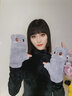 京堂京品 毛绒手套女冬季翻盖半指时尚写字开车棉女生保暖手套防寒毛线 实拍图