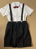 GOKU男童礼服套装幼儿园演出服背带裤夏季小主持人儿童西装毕业服花童 黑色裤子+衬衫+背带+领结 160 建议体重67-75斤 实拍图