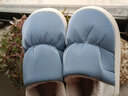 恋家拖鞋女厚底踩屎感保暖家居室内防滑情侣棉拖鞋男士简约防水ins软 深海蓝 44-45 (280mm) 适合43-44脚穿 实拍图
