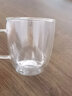 美斯尼 咖啡杯玻璃杯双层水杯泡茶玻璃办公杯子果汁杯牛奶杯加厚带把手 双尖杯 400ml 1只 实拍图