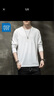 真维斯（Jeanswest）纯棉长袖t恤男秋季新款纯色圆领宽松上衣男装百搭简约时尚打底衫 白色 L 码 (110-135斤) 实拍图