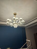 韵钰欧式吊灯客厅灯奢华水晶灯现代简欧网红餐厅卧室灯具套餐三室两厅 花开富贵12头-配全光谱三色光源 实拍图