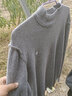 恒源祥纯色羊毛衫男毛衣男加厚款针织衫中老年半高领爸爸装羊毛绒打底 半高 领灰色纯全100 L 170建议120-140斤纯全100 实拍图