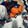 北面（The North Face）1996Nuptse高蓬鹅绒羽绒服ICON潮牌情侣款经典美版尺码新品|3C8D 5PO/落日橘 美版偏大一码 XS /165（建议90斤-110斤）） 实拍图