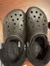 卡骆驰（CROCS）贝雅暖绒克骆格洞洞鞋|206633 黑/黑-060   39 (240mm)   实拍图