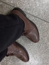 奥康（Aokang）男鞋牛皮皮鞋男士商务正装圆头系带低帮鞋子 棕色（偏大一码） 38 实拍图