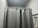 蓓柅酒店卫生间浴帘布纯色提花浴室帘套装洗澡隔断防水帘加厚淋浴挂帘 银灰色 (套装 ) 宽150x高200cm+1.6白杆 实拍图