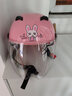 Andes HELMET小孩儿童3c头盔电动车头盔可爱卡通女童夏季防雨女安全帽四季通用 卡其熊【3C认证】送耳朵透明中镜 均码 实拍图