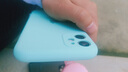 云粼 适用苹果11手机壳摄像头全包iPhone11Pro液态硅胶11pro Max防摔圆弧潮牌软壳ins网红简约 苹果11【淡青色+全屏钢化膜+挂绳】 实拍图