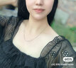 老银匠银项链无吊坠s925银项链女素链简约裸链简约女士百搭时尚银锁骨链 925银满天星链45cm/含证书 实拍图