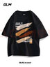 GLM夏季短袖t恤男美式重磅复古印花男生纯棉宽松大码半袖 实拍图
