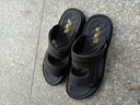 木林森男士真皮凉鞋2025新款夏季运动款高端外穿凉拖两用沙滩鞋男 黑色 运动鞋码，脚宽胖选大一码 43 实拍图
