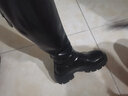狄德拉大码女靴41一43长筒靴女秋冬厚底粗腿骑士靴胖mm大筒围v口高筒靴 黑色绒里(加加肥筒) 38 (240mm) 标准码 实拍图
