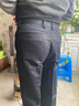 牧泰（MUTAI）春秋季厚款商务休闲裤男宽松中年男裤弹力男裤中老年男裤子男高腰 19#深蓝色 33码(2.6尺腰围) 实拍图