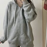 蕉内（Bananain）【刘浩存同款】非常服503Relax男女针织连帽休闲外套百搭显瘦卫衣 【刘浩存同款】中麻灰 XL 实拍图