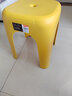 禧天龙塑料凳子家用客厅加厚成人高凳北欧简约商用椅子餐厅凳浴室马桶凳 【亮丽黄】高35厘米 方凳 1个装 实拍图