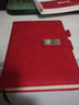 简勋（JIANXUN）本子笔记本子简约加厚皮面商务记事本工作会议日记学生可定制LOGO礼盒伴手礼 A5红色【单本款】 实拍图
