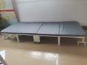 宝星折叠床单人家用午睡成人办公室午休简易加固木板四折海绵床 可调节升级加固款80厘米宽灰色 实拍图