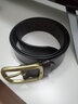 莎拉.帕加诺男士皮带真皮腰带男头层牛皮铜扣针扣裤带休闲商务牛皮带耐用 深咖啡 120cm 实拍图