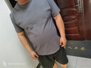 BINYUXD【3件】短袖t恤男夏季纯白色宽松纯棉男士半截袖潮打底衫衣服男装 黑色+铁灰+雾蓝 常规 4XL 【建议175-190斤】 实拍图