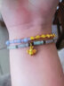 金小貅黄金方糖转运珠999足金散珠手链简约时尚DIY隔珠笑脸项链女送礼物 1.5g,卡3方糖 实拍图
