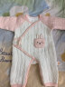 贝瑞加（Babyprints）新生儿衣服婴儿秋冬连体衣亲肤暖棉宝宝内衣加厚和尚服 黄59 晒单实拍图
