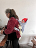 爱源美（aiyuanmei）新生婴儿背带前抱横抱式四季透气初生外出后背简易老式传统轻便 紫色小动物布款 四合一 实拍图