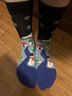 Happy Socks春夏款袜子女男袜薄荷曼波运动彩虹白色棉袜中筒袜 雪人心事 1双 M 36-40 实拍图