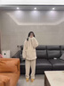 Teenie Weenie小熊睡衣女秋冬季加厚立领保暖情侣家居服休闲套装 月牙白（女款） L 实拍图